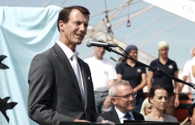 Foto af Prins Joakim, som holder tale Foto af Prins Joakim, som holder tale