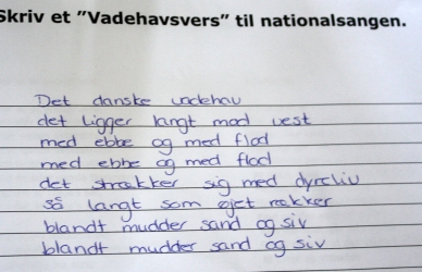 Foto af vers til nationalsangen om Vadehavet Foto af vers til nationalsangen om Vadehavet