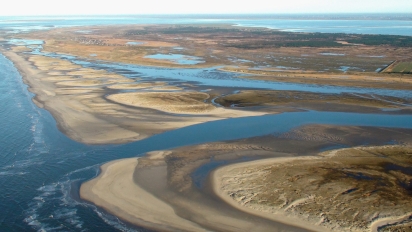 Rømø fra luften. Foto af Tandrup Naturfilm.